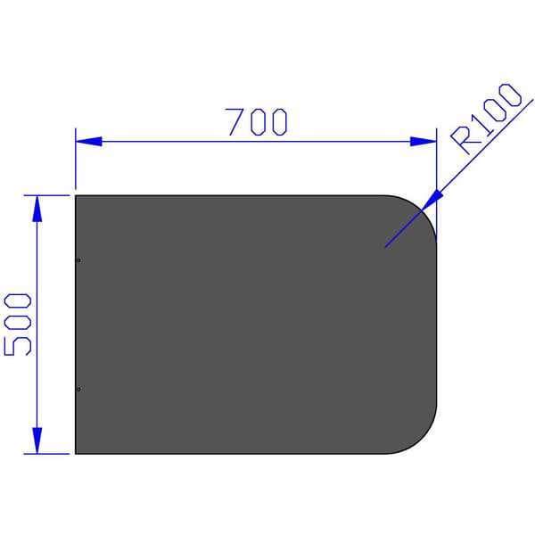 GULVPLATE JØTUL 500X700 SORT LAKK