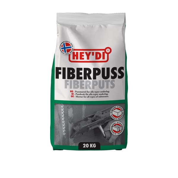 HEYDI FIBERPUSS 20KG MØRTEL