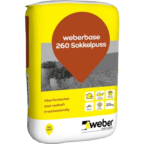 WEBER BASE 260 SOKKELPUSS 25KG