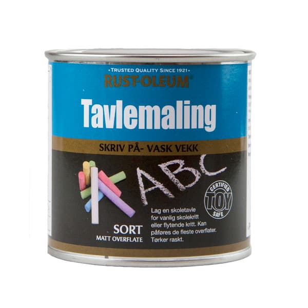 TAVLEMALING SORT MATT 250 ML