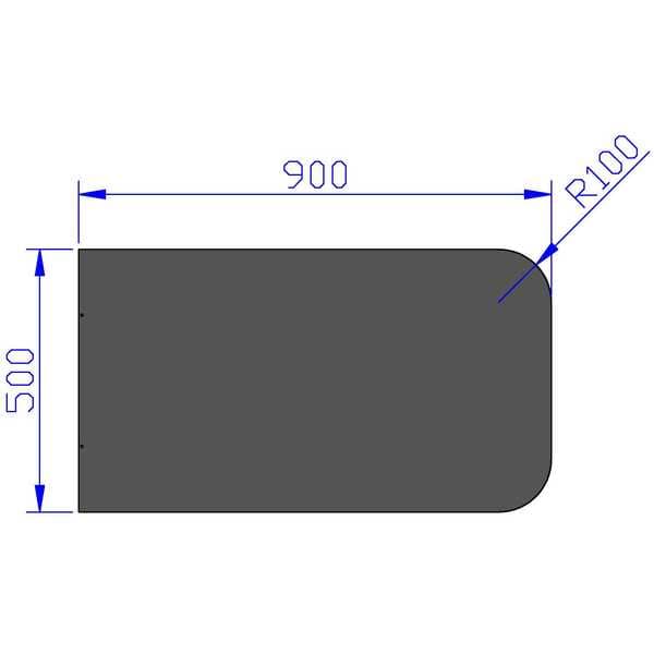 GULVPLATE JØTUL 500X900 SORT LAKK