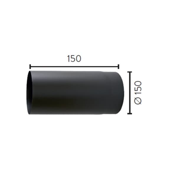 RØYKRØR Ø150 L150 RETT MBE 1,1MM