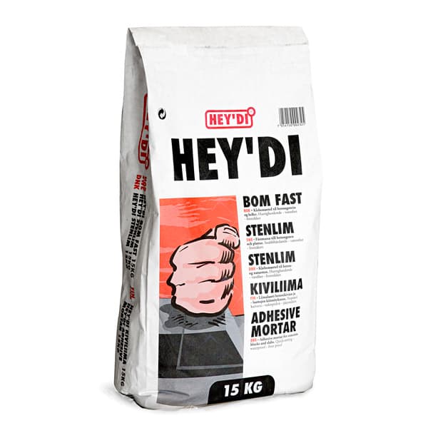 HEYDI BOM FAST 15KG KLEBEMØRTEL